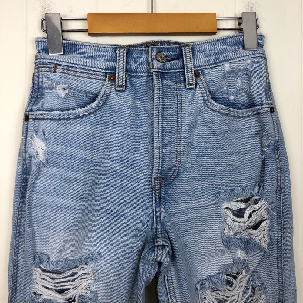 A&F Annie High Rise Ankle Straight Jeans Sz 00S - Picture 15 of 15